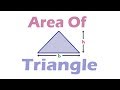 How To Calculate Area of Triangle