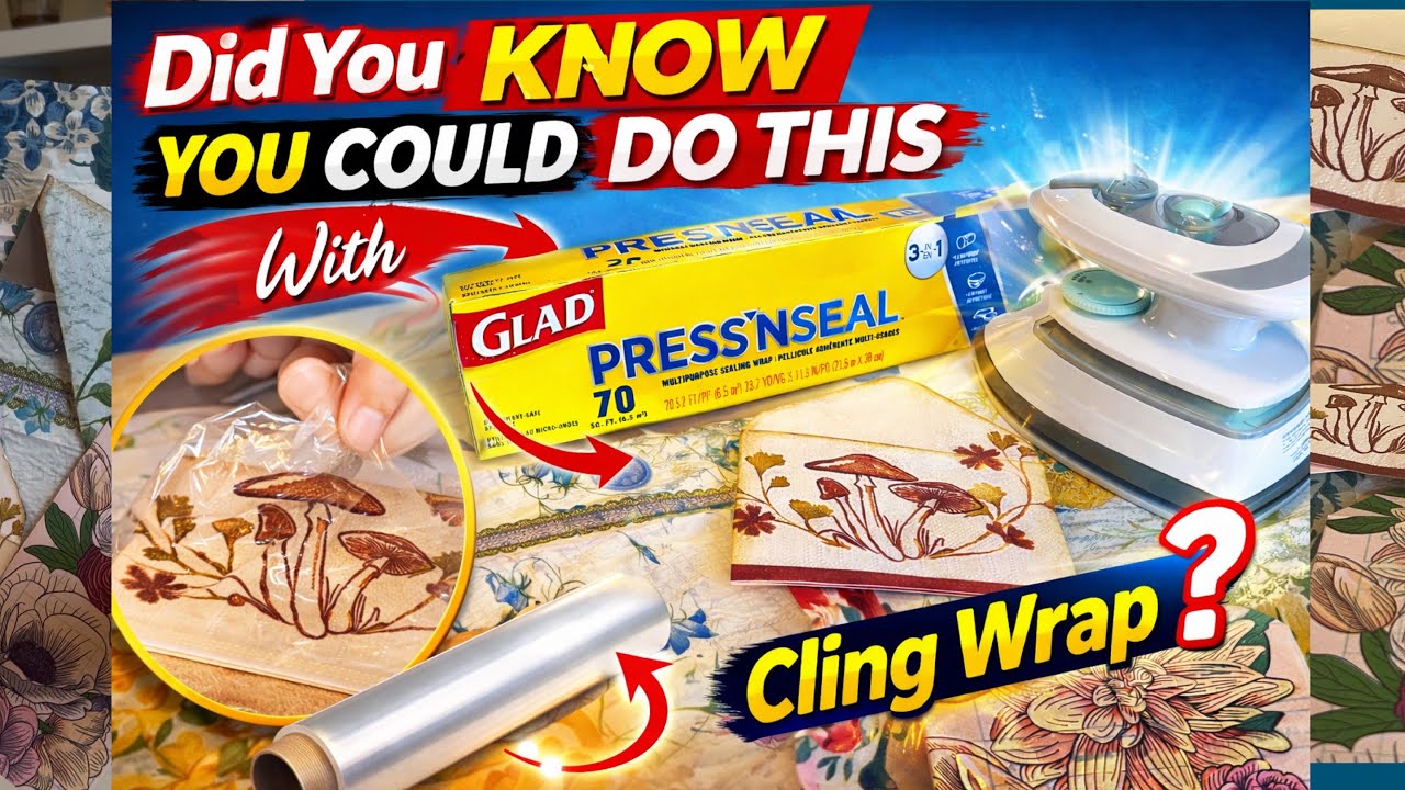 Did You Know You Could Do This With Cling Wrap ? GORGEOUS Junk Journal Envelopes 