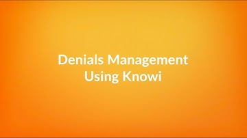 Denials Management Dashboards Using Knowi