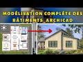 Conception complte 23d dune villa dans archicad plus rapidement cotationhabillage