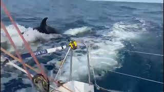 Así atacan a los barcos las orcas del Estrecho