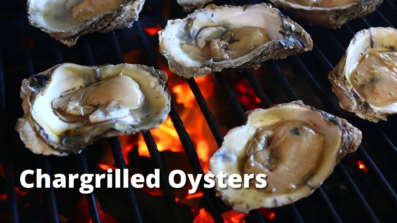 Chargrilled Oysters Grilled Oyster Recipe on Big Green Egg YouTube