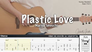 Video thumbnail of "Plastic Love - Mariya Takeuchi | Fingerstyle Guitar | TAB + Chords + Lyrics"