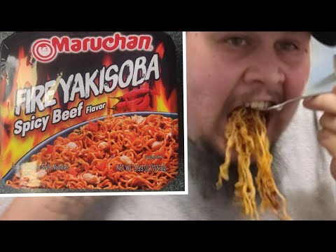SPICIEST RAMEN EVER?!? Maruchan Spicy Beef FIRE YAKISOBA Review - YouTube