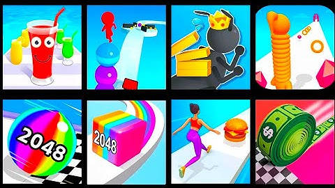 Juice Run, Stack Rider, Tiny Run, Long Neck Run, Ball Run, Jelly Run, twerk run, brick Builder