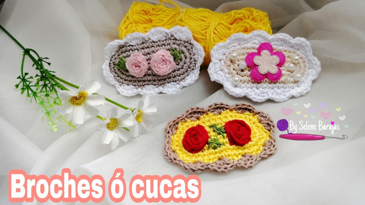 Broches ó 🌹CUCAS🌹 {crochet} para el cabello 🖇️
