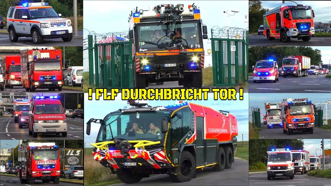 [🚨H:LUFTNOT-GROß - FLUGZEUGABSTURZ✈️] Einsatzfahrten 》FLF, ELW2 uvm. || ICAO-Übung / Flughafen BER
