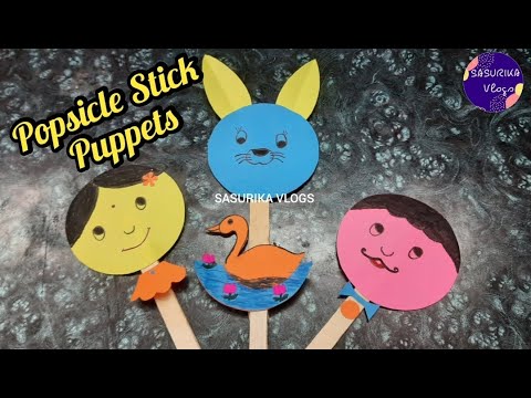 DIY Easy Paper Crafts | Popsicle Stick Puppets | Ice Cream Sticks