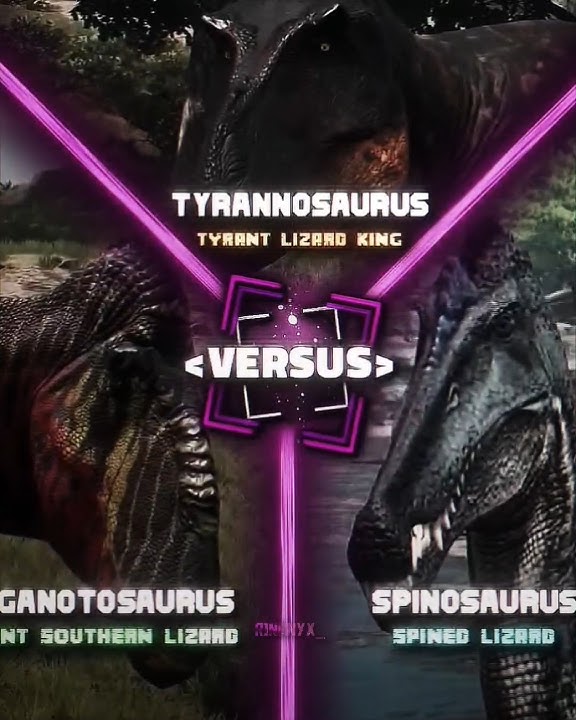 T-rex vs Giga vs Spino #TyrannosaurusRex #Spinosaurus #Vs #Giganotosaurus #wis #viral #edit