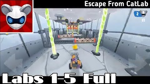 MouseBot Escape From CatLab Full Game Labs 1-5 Walk-through Gameplay