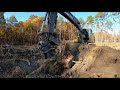 Ripping Out The Big Stumps On The New Pond Build