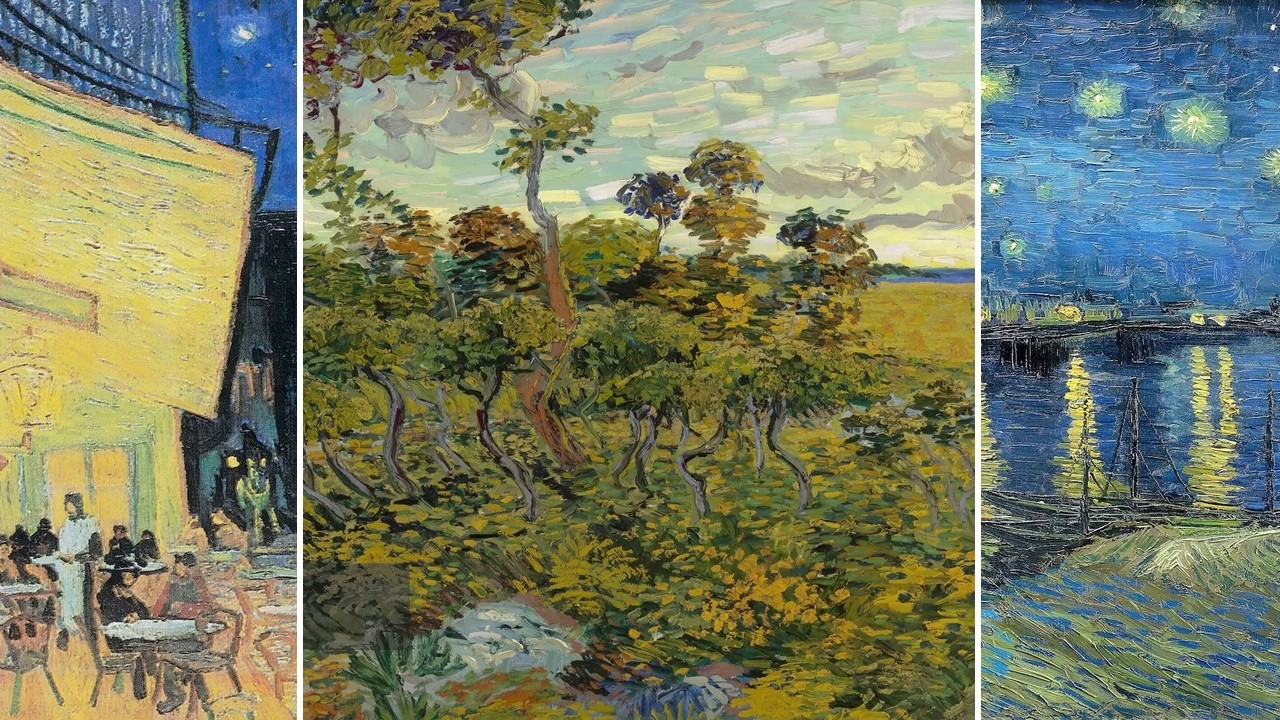 Vincent van Gogh Art TV — Silent Art Gallery · October 6 Morning | Sunset at Montmajo… & others