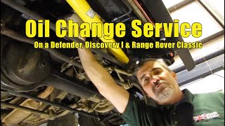 Oil Filter Change Service For Defender, Discovery I And Range Rover Classic