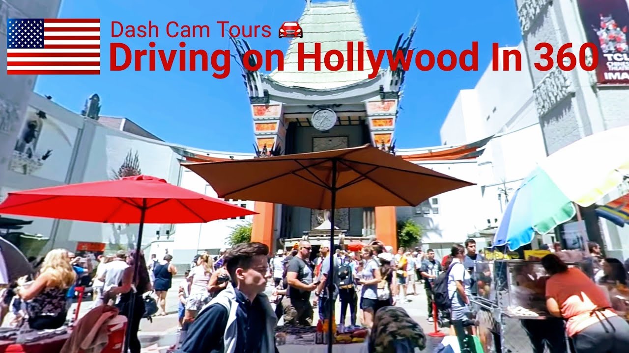 FULL [VR] 360° Head Spinning Driving Tour of Hollywood Walk of Fame ...