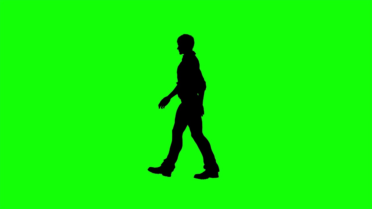 Man walking Green Screen background - YouTube