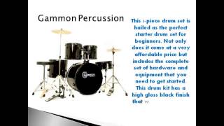 Gammon Percussion - New Drum Set Black With Cymbal Stool Sticks Review