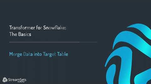Merge Data into the Target Table