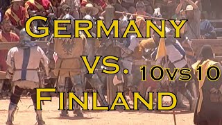 Finland vs. Germany, 10 vs. 10, Buhurt Fight (IMCF 2023 -  Gold Match)