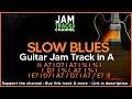 Slow blues guitar backing track in a