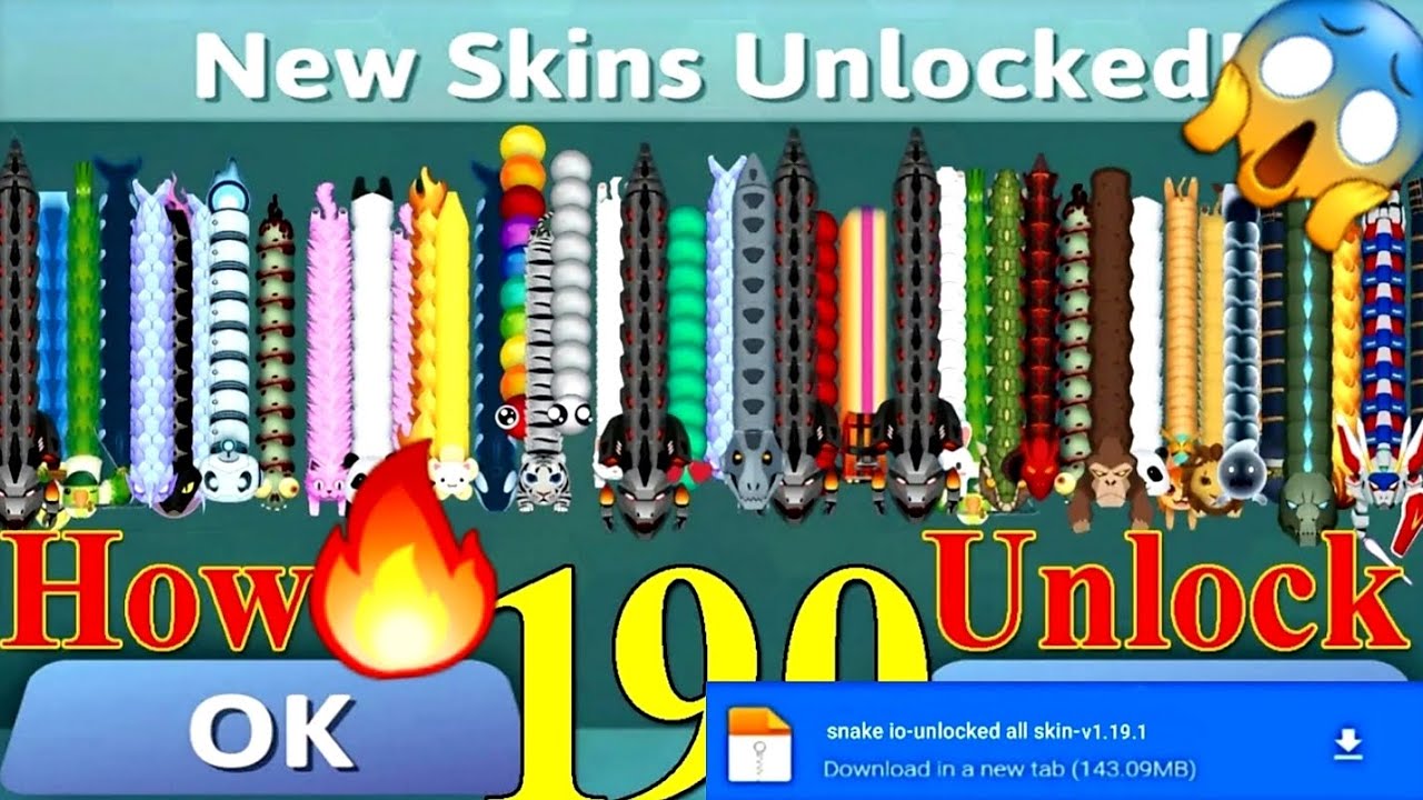 Snake io Mod Apk v1.19.19 Unlocked All Skins Download