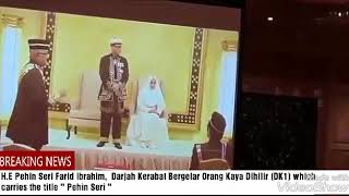H.e Pehin Seri Farid Ibrahim, Darjah Kerabat Bergelar Orang Kaya Dihilir Dk1
