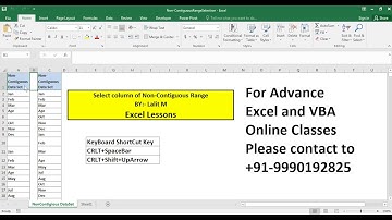 Selection of Non Contiguous data in column