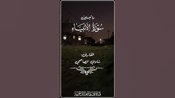ماتيسر من سورة الانبياء | بصوت القارئ شـادي الصاصي