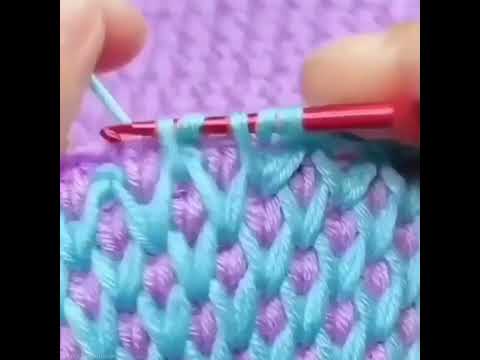Двухцветный узор крючком для шарфа