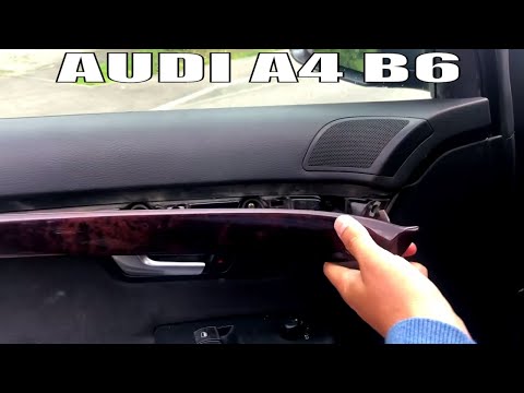 AUDI A4 B6 1.9TDI КАК СНЯТЬ ДВЕРНУЮ КАРТУ НА ЛЕВОЙ ДВЕРИ