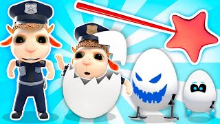 Egg Incident & Mr Evil Bunny Vs Cop | Funny Kids Stories And Adventures | Dolly And Friends 3D