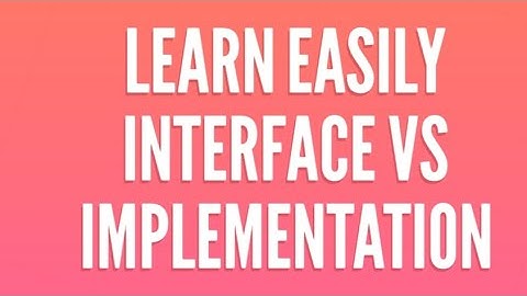 Interface Vs Implementation| Kanini in dharani