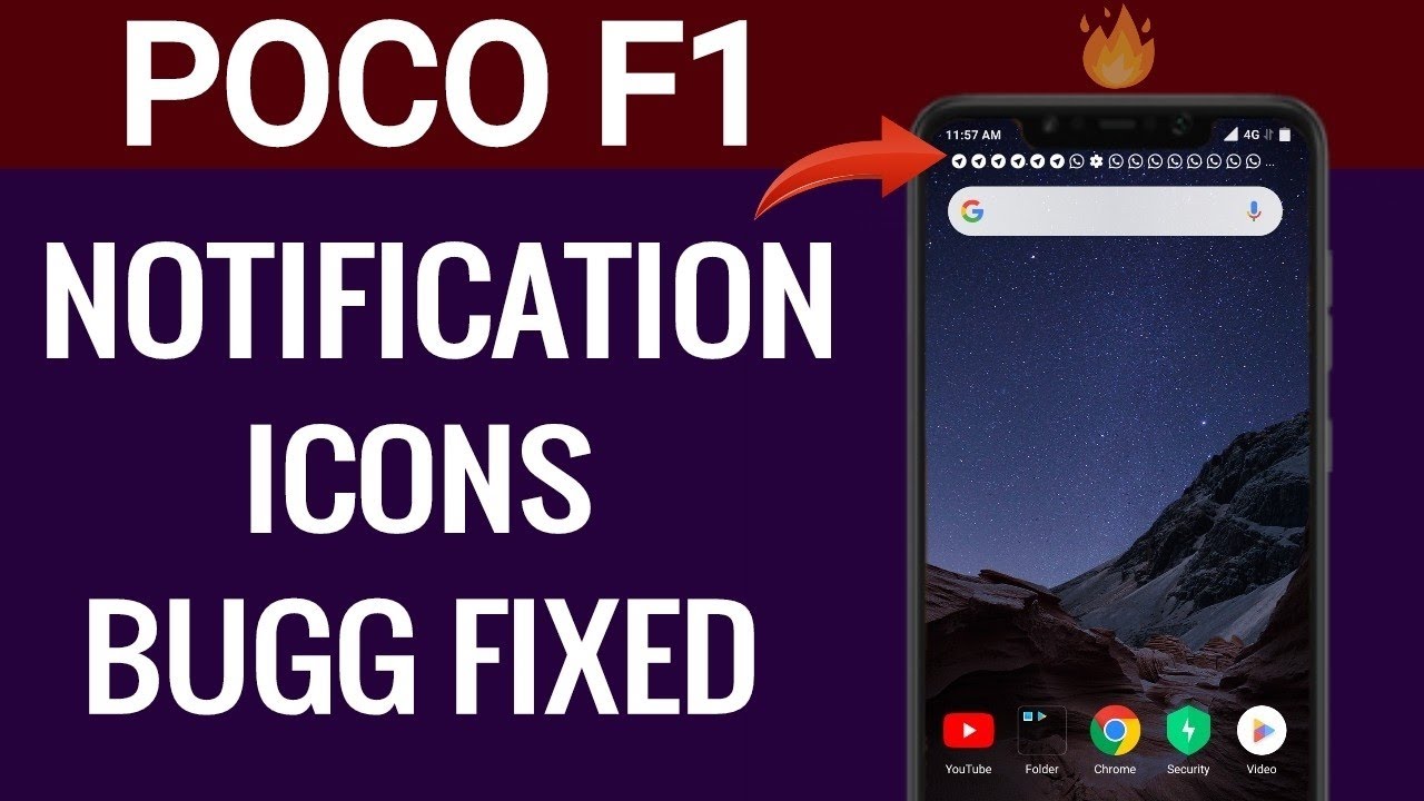 Notification Icon On Poco F1 Bugg Fixed