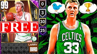 FREE TROPHY CASE REWARD DARK MATTER LARRY BIRD GAMEPLAY! THE ULTIMATE REWARD IN NBA 2K23 MyTEAM!