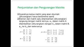 Matematika Ekonomi: Matriks