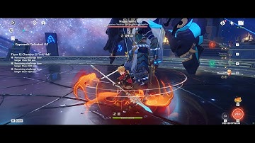 Genshin Impact - C0 Thoma HP/ER build + C3R1 Hu Tao Team 2.2 Abyss 12