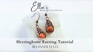 Easy Herringbone Earring Tutorial for Beginners
