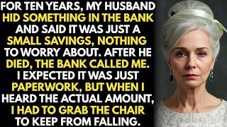 10 years, my husband hid something in the bank  After he died, a call from the bank left me in