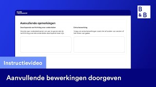 Aanvullende Bewerkingen Bewerkingstool Instructievideo
