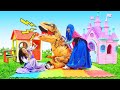 Die Prinzessin und der Dinosaurier spielen zusammen - Kindervideo auf Deutsch