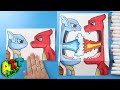 How to Draw a Charmeleon vs Wartortle Surprise Fold