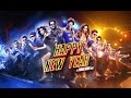 Live  happy new year cast in abp news studio