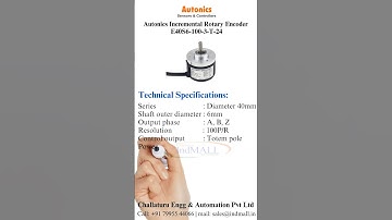Autonics Incremental Rotary Encoder: E40S6-100-3-T-24 | +91 79955 44066#shorts