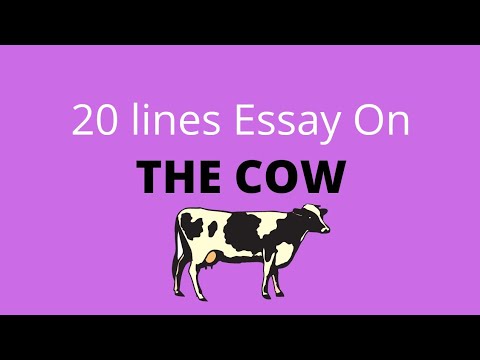 the cow essay in english 20 lines