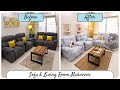 सोफ़े का कपड़ा बदले बिना बनाएं सोफे को नए जैसा | Sofa & Living Room Makeover ~ Home 'n' Much More