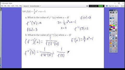 Lesson 3.7 - Derivatives of Inverse Functions