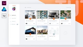 UI Web design - Propertie Website Dashboard  using Adobe XD