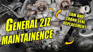 GENERAL 2JZ MAINTAINENCE HOW TO REPLACE CAM SEALS AND FRONT CRANK SEAL (LEXUS GS300, IS300, SC300)