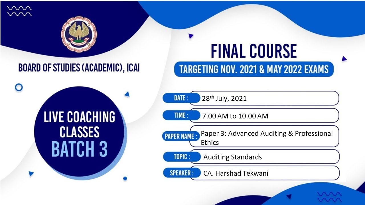 Final Paper 3 AAPE | Topic: Auditing Standards | Session 1 | 28 July, 2021