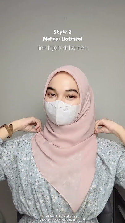 Tutorial Hijab segiempat edisi warna yg bikin wajah cerah! #racunshopee #shopeehaul #shorts