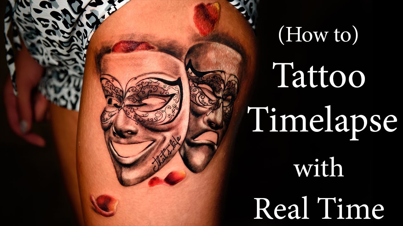 Masks - Tattoo Timelapse with Real Time - YouTube